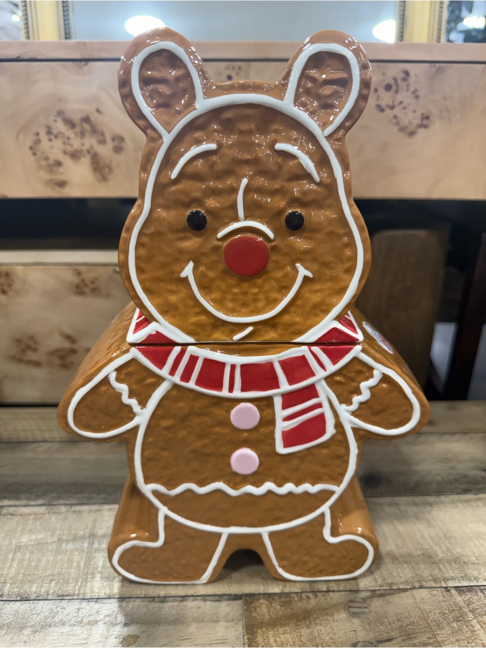 Disney Winnie the Pooh Gingerbread Cookie Jar - Hand Painted
Christmas Ceramic